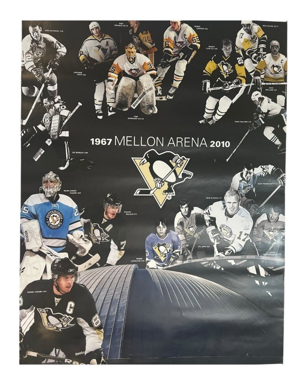 Pittsburgh Penguins Mellon Civic Arena 1967-2010 Wall Poster 18x24" Lemieux Jagr